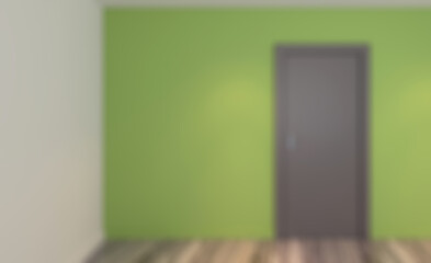 Office interior design in whire color. 3D rendering.. Abstract blur phototography.