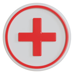 3D rendering medical symbol sign icon