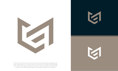 Initial M. MM logo design. Innovative high tech logo template.