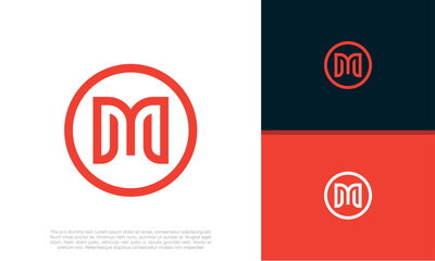 Initial M. MM logo design. Innovative high tech logo template.