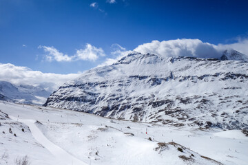 Ski slopes of Val cenis in the french alps