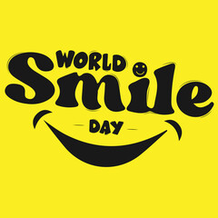 World Smile Day Vector Template Design Illustration. October 7.