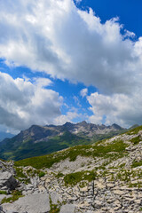 Fototapeta na wymiar Der Geoweg am Rüfikopf in den Lechtaler Alpen, Österreich 