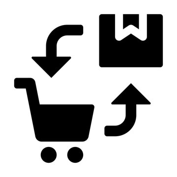 Market Demand Glyph Icon Vector