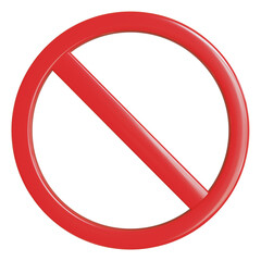 3d forbidden prohibited icon
