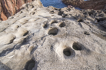 Fossil beach, spiaggia fossile a Caprera, Sardegna