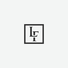 simple letter lf logo design