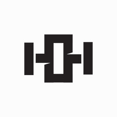 HH HO HOH Letter logo vector image
