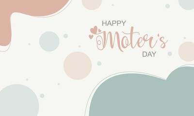 Happy mother's day flat bakcground pastel