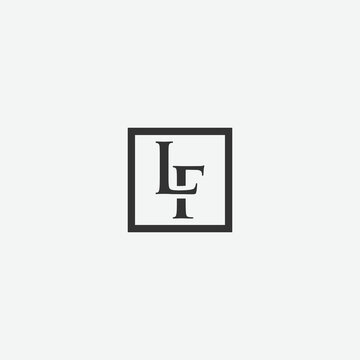 simple letter lf logo design