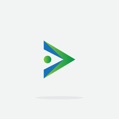 Play button icon in trendy style isolated on grey background. Play symbol for your web site design, logo, app, UI. Vector illustration