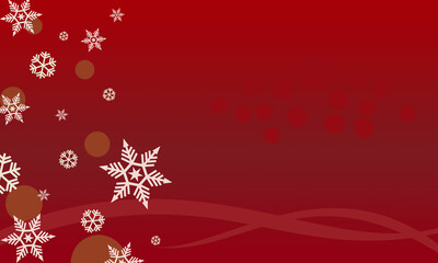 Joyous red abstract background with optical elements and winter snow