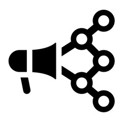 Viral Marketing Glyph Icon Vector