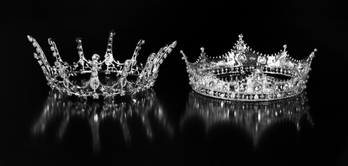 king crown isolated on black background © serikbaib