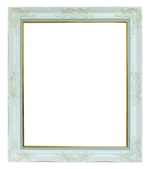 white picture frame isolated with clipping path for mockup