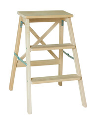 wooden ladder isolated with clipping path - obrazy, fototapety, plakaty