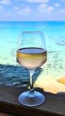 Un verre de rosé à la plage