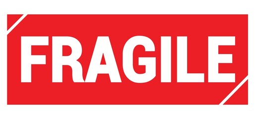 FRAGILE text written on red stamp sign.