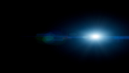 Anamorphic Light Leak Master Prime Lens Flares Glowing isolated on a black background for Film and...
