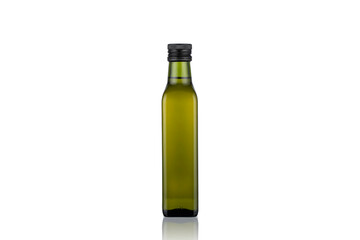 Olive oil bottle isolated on white background.
