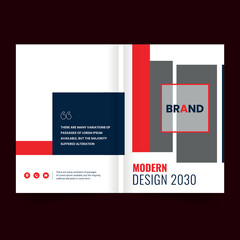 Business bi fold brochure design template. Corporate bi fold business brochure design template in A4 size