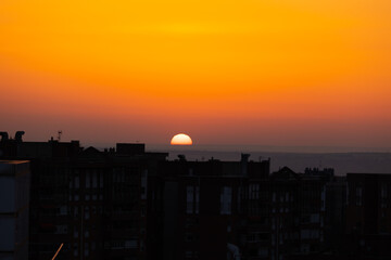 sunrise from the Madrid neighborhood of Hortaleza