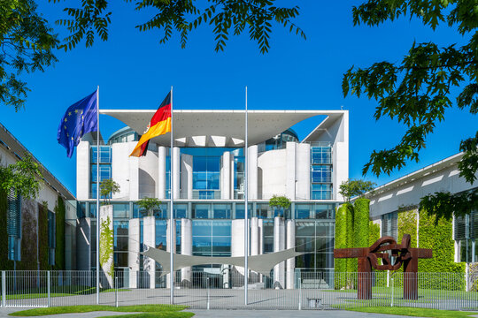 German Federal Chancellery in the government district of Berlin, Germany, May 04, 2018
