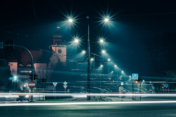Fototapeta urzad miasta w elblagu, noc obraz