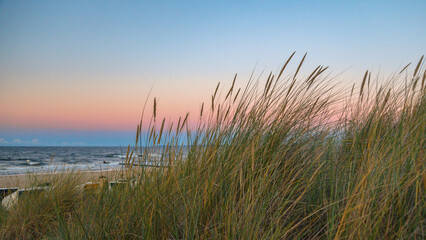 Abendrot an Ostseestrand