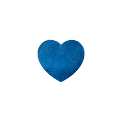 watercolor blue heart isolated