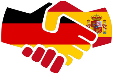 Germany - Spain handshake