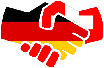 Germany - Switzerland handshake