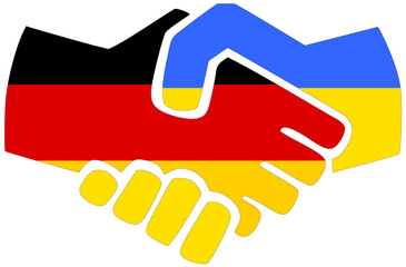 Germany - Ukraine handshake