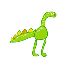 Dinosaur, dragon hand-drawn. Cartoon animals.