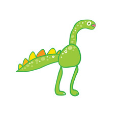 Dinosaur, dragon hand-drawn. Cartoon animals.