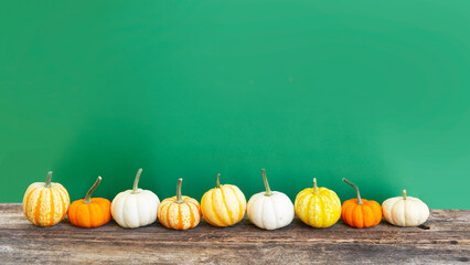 Halloween scene on orange background