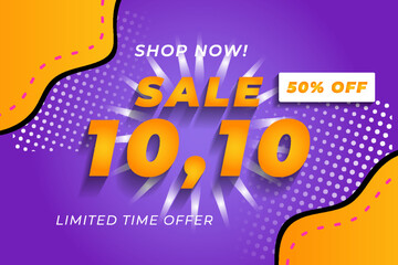 promotional price sale background 10.10