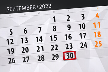 Obraz premium Calendar planner for the month september