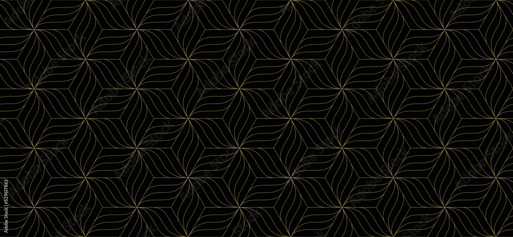 Poster luxury background pattern seamless geometric line abstract gold color design. christmas background v