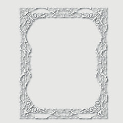 Frame, in the style of an ornament, Vector illustration eps 10, Art.
