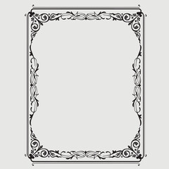 Frame, in the style of an ornament, Vector illustration eps 10, Art.
