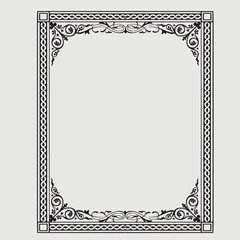 Frame, in the style of an ornament, Vector illustration eps 10, Art.