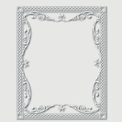 Frame, in the style of an ornament, Vector illustration eps 10, Art.