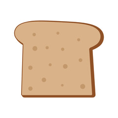 wheat bread staple food illustration on isolated background