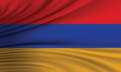 Armenia Flag and realistic armenia flag waving fabric flag, Armenia National Flag