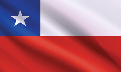 Realistic Vector Flag of Chile or Proper Dimensions and chile national flag, Chile national flag waving