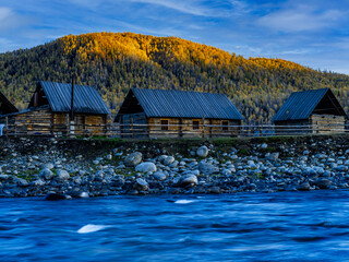 This is a group of landscape photos taken in the Tuva pastoral area in the Altai Mountains of China.