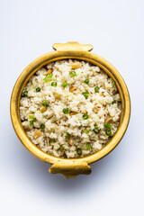 Bhagar - Indian fasting or upwas food recipe made using Barnyad millet rice grains or Sanwa, Samwa