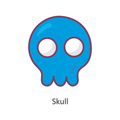 Skull vector filled outline Icon Design illustration. Gaming Symbol on White background EPS 10 File