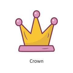 Crown vector filled outline Icon Design illustration. Gaming Symbol on White background EPS 10 File